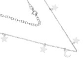 Choker argint cu luna si stele DiAmanti ALCH0030-AS